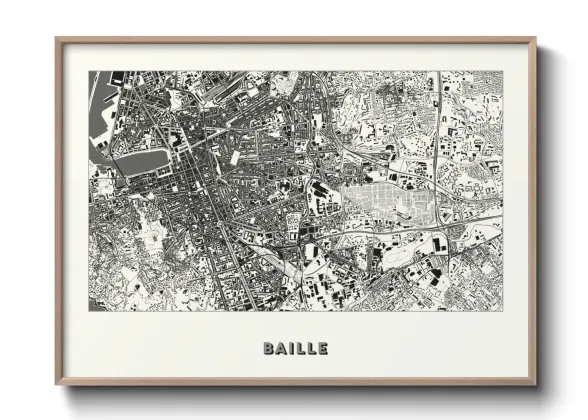 Une affiche de carte sur Baille