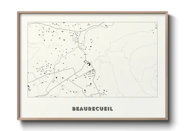 Une affiche de carte sur Beaurecueil