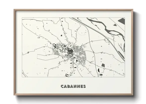 Une affiche de carte sur Cabannes