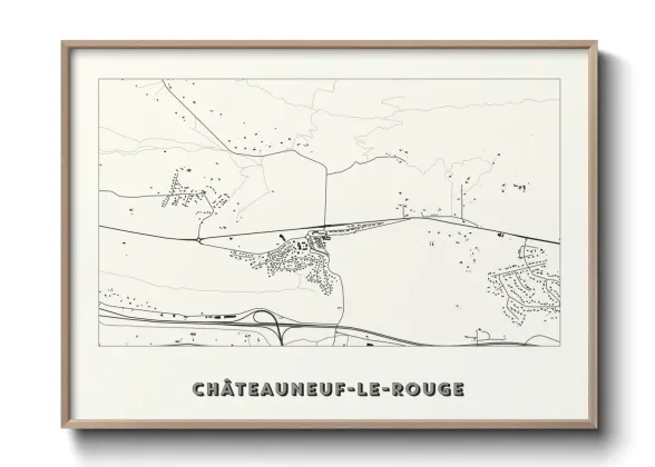 Une affiche de carte sur Châteauneuf-le-Rouge