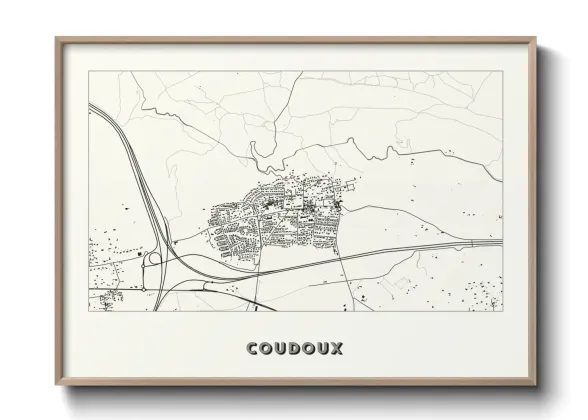 Une affiche de carte sur Coudoux