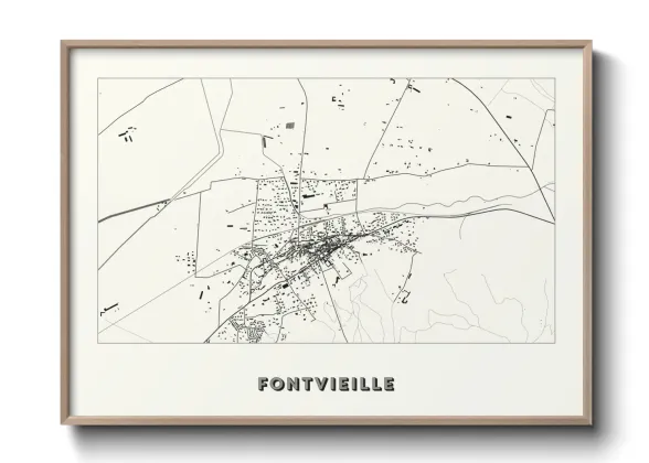Une affiche de carte sur Fontvieille