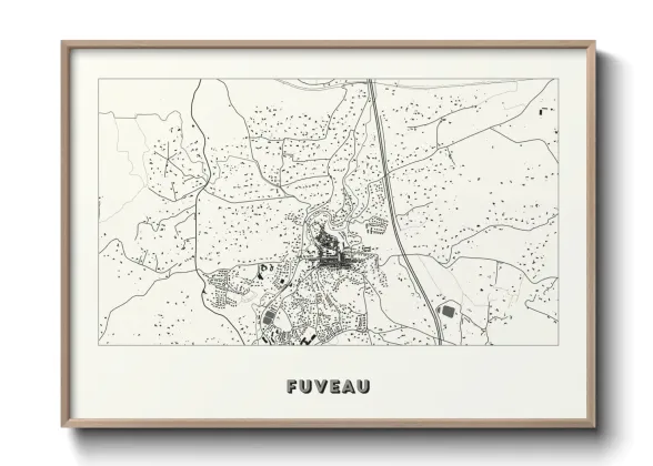 Une affiche de carte sur Fuveau