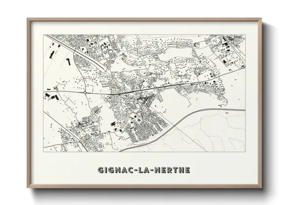 Une affiche de carte sur Gignac-la-Nerthe