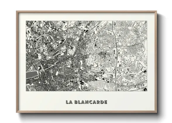 Une affiche de carte sur La Blancarde