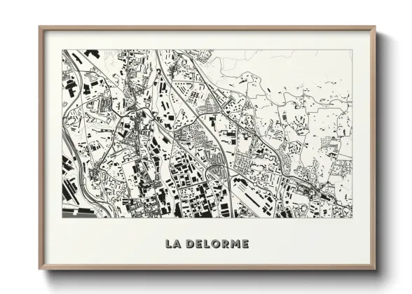 Une affiche de carte sur La Delorme