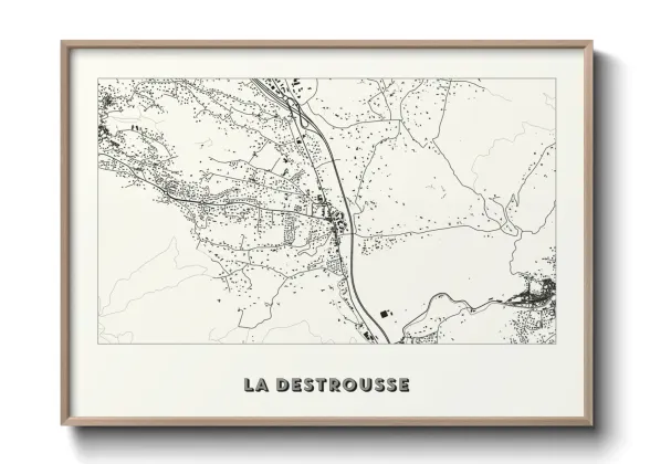Une affiche de carte sur La Destrousse