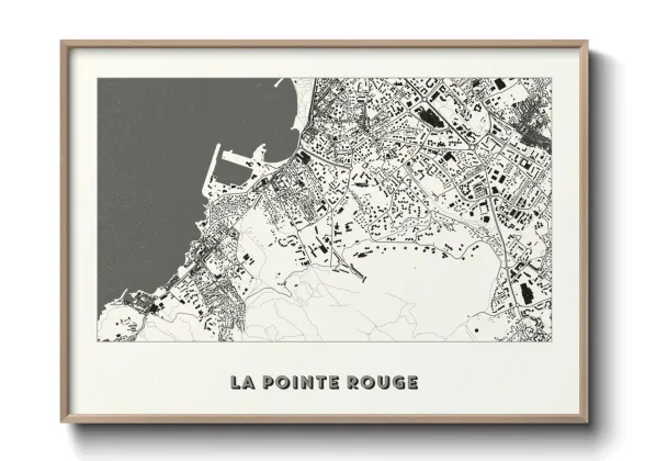 Une affiche de carte sur La Pointe Rouge