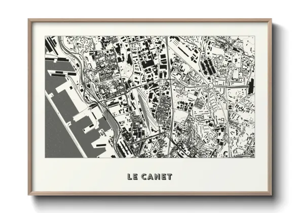Une affiche de carte sur Le Canet