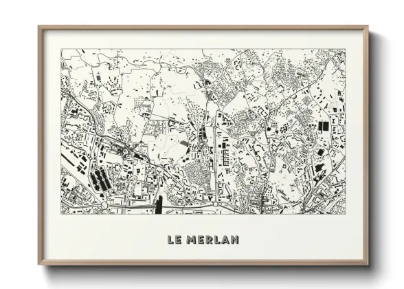 Une affiche de carte sur Le Merlan