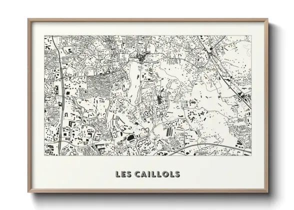 Une affiche de carte sur Les Caillols
