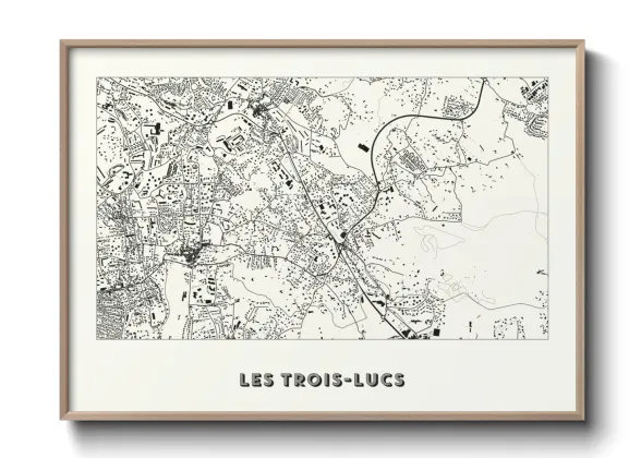Une affiche de carte sur Les Trois-Lucs
