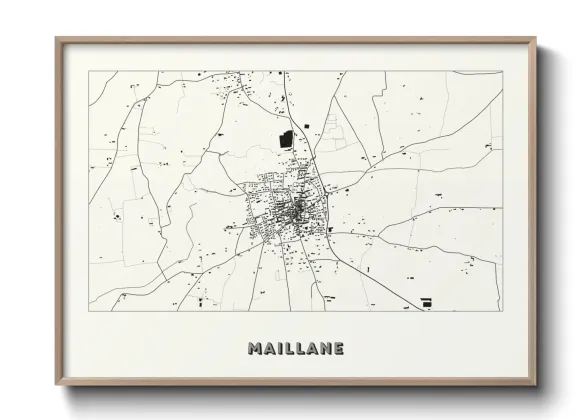 Une affiche de carte sur Maillane