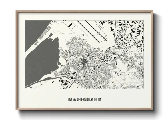 Une affiche de carte sur Marignane