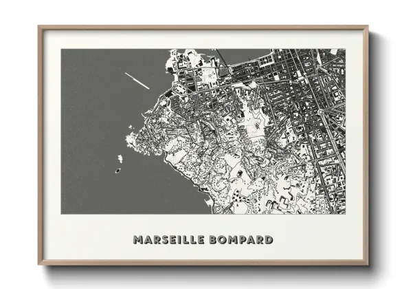 Une affiche de carte sur Marseille Bompard
