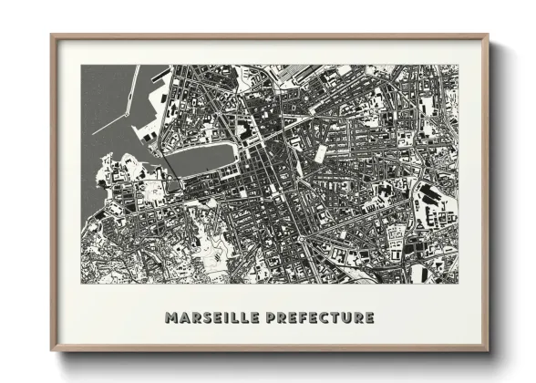 Une affiche de carte sur Marseille Prefecture