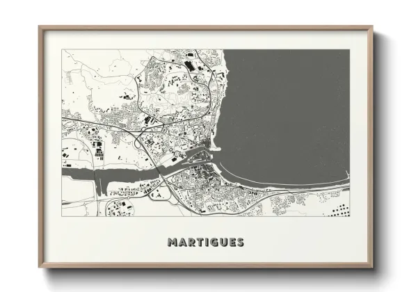 Une affiche de carte sur Martigues