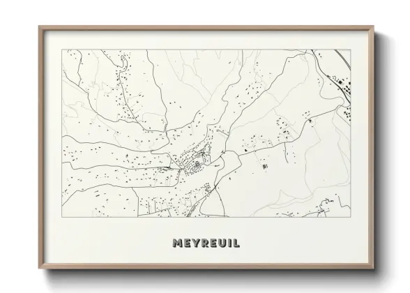 Une affiche de carte sur Meyreuil