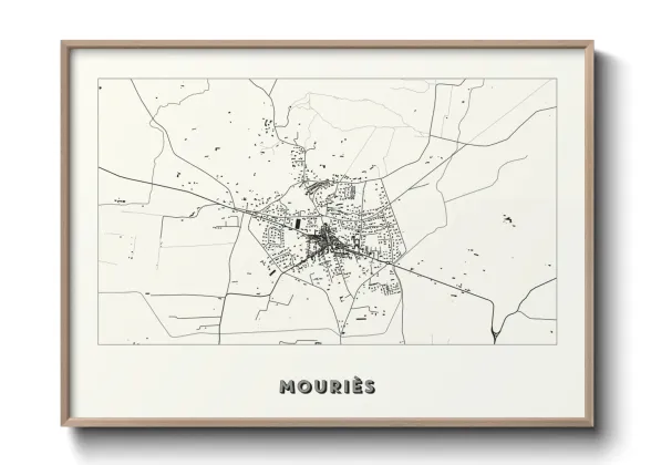 Une affiche de carte sur Mouriès