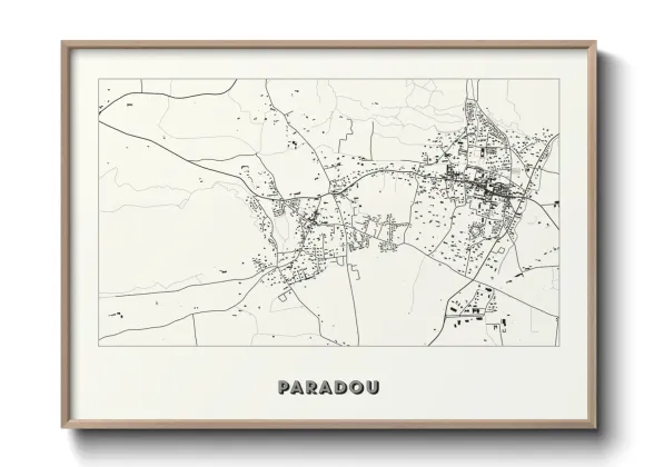 Une affiche de carte sur Paradou