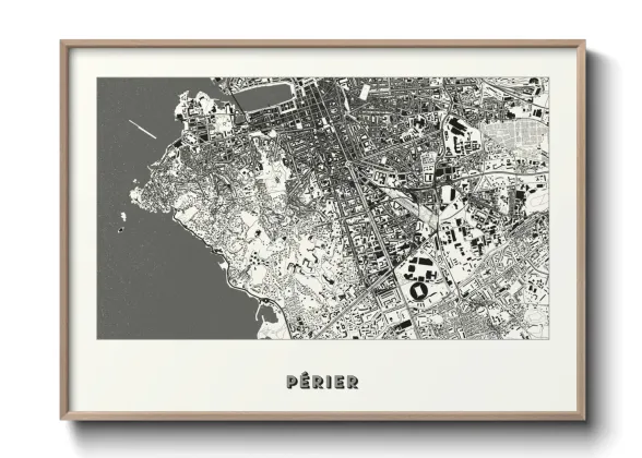 Une affiche de carte sur Périer