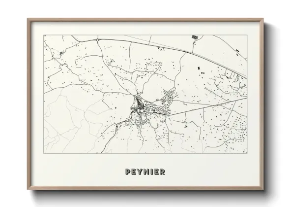 Une affiche de carte sur Peynier