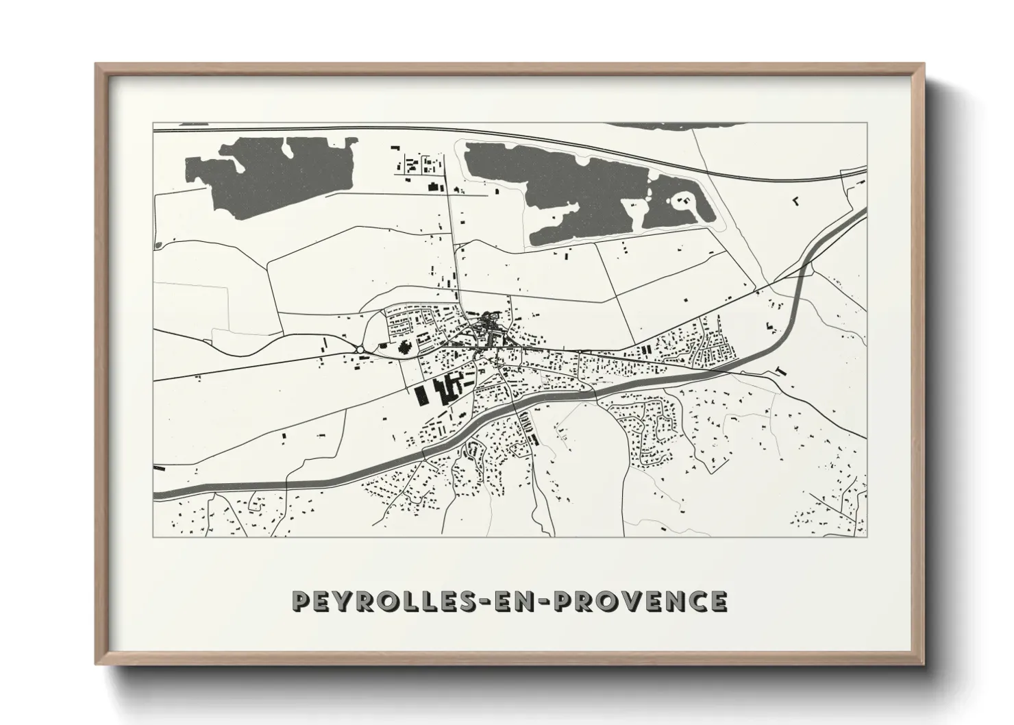 Un poster cartePeyrolles-en-Provence