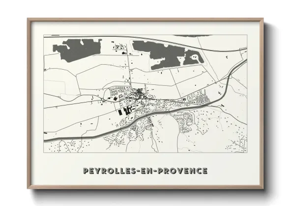 Une affiche de carte sur Peyrolles-en-Provence