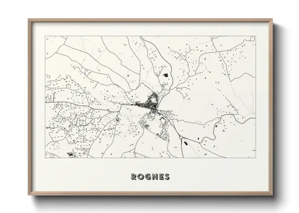 Une affiche de carte sur Rognes