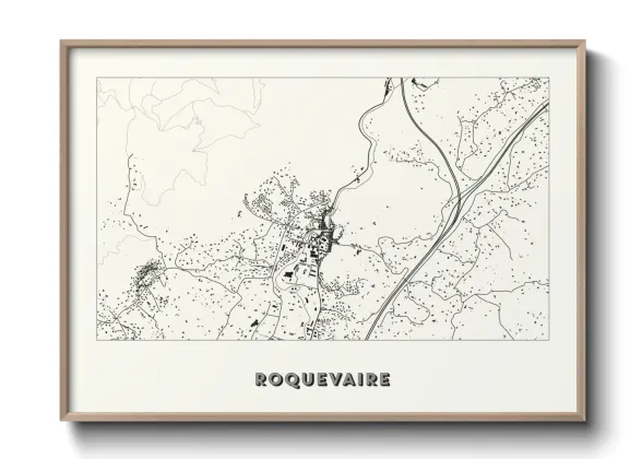 Une affiche de carte sur Roquevaire