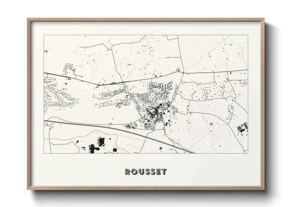 Une affiche de carte sur Rousset