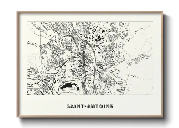 Une affiche de carte sur Saint-Antoine
