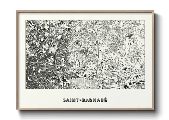 Une affiche de carte sur Saint-Barnabé