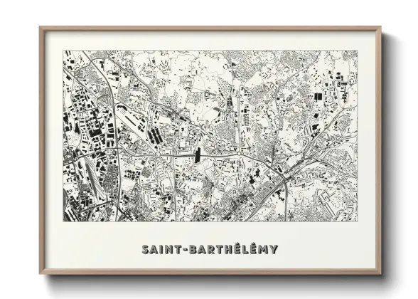 Une affiche de carte sur Saint-Barthélémy