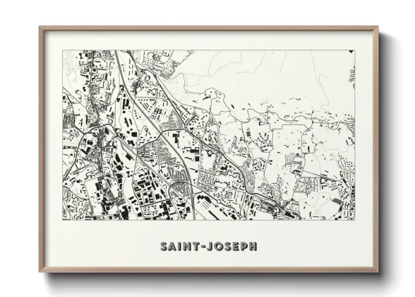 Une affiche de carte sur Saint-Joseph