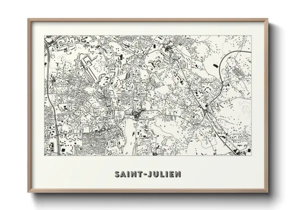 Une affiche de carte sur Saint-Julien