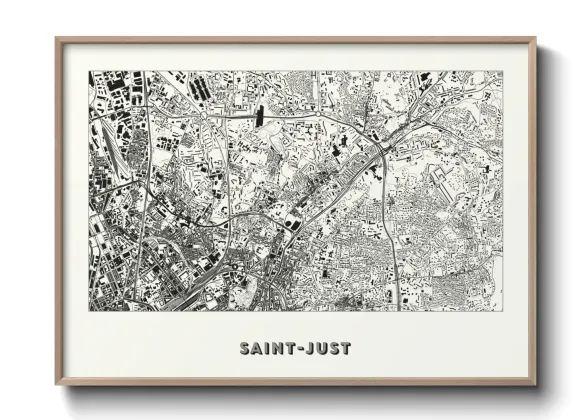 Une affiche de carte sur Saint-Just