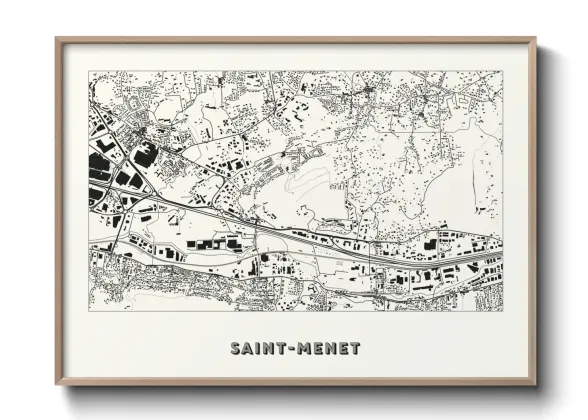 Une affiche de carte sur Saint-Menet