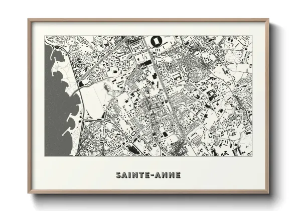 Une affiche de carte sur Sainte-Anne