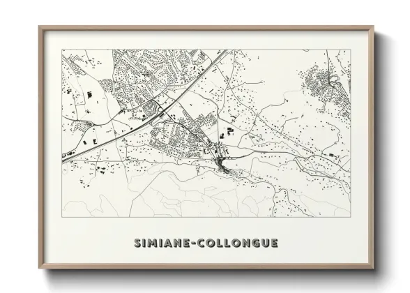 Une affiche de carte sur Simiane-Collongue