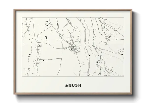 Une affiche de carte sur Ablon