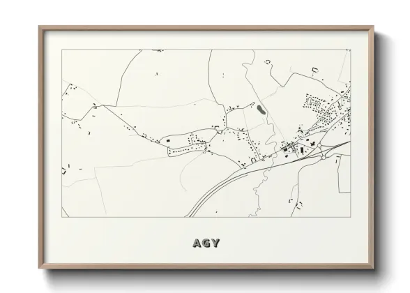 Une affiche de carte sur Agy