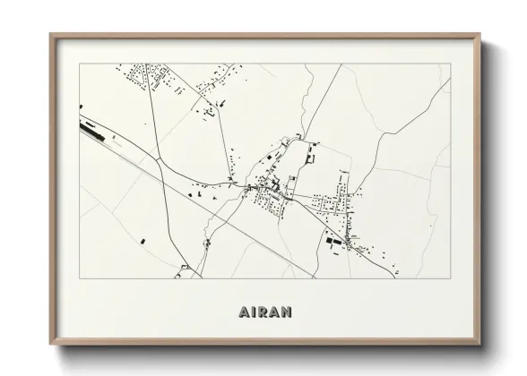 Une affiche de carte sur Airan