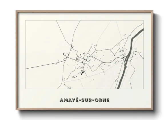Une affiche de carte sur Amayé-sur-Orne