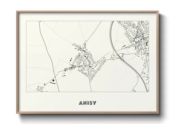 Une affiche de carte sur Anisy