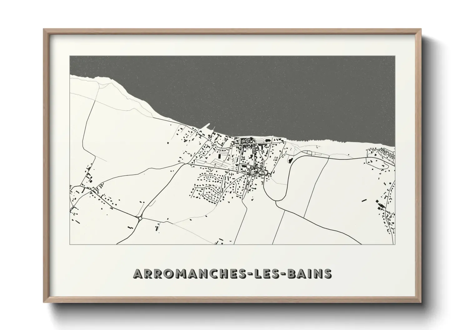 Un poster carteArromanches-les-Bains