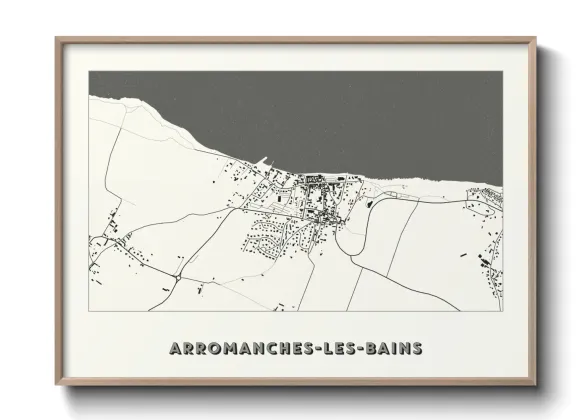 Une affiche de carte sur Arromanches-les-Bains