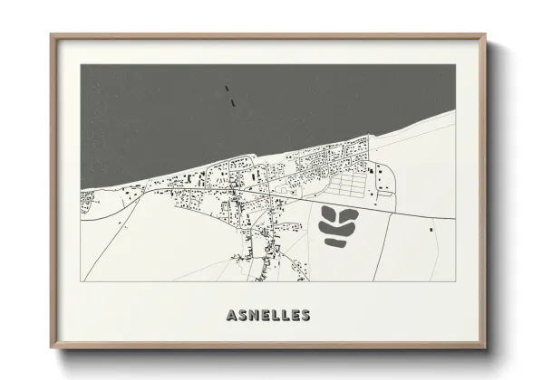 Une affiche de carte sur Asnelles