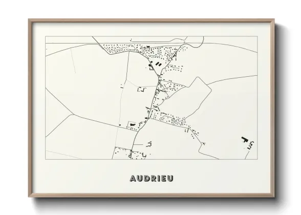 Une affiche de carte sur Audrieu