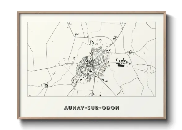 Une affiche de carte sur Aunay-sur-Odon